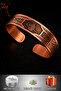 Men's Copper Bracelet Handmade Ottoman Tughra Motif Adjustable Men's Copper Bracelet