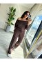 Women's Long Sleeve One Shoulder Open Modal Blouse and Pants Two Piece Set - 5