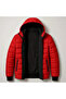 Men's Puffer Jacket with Hooded Zippers, Water Repellent, Quilted Lining, Fabric Pockets, Winter Comfortable Fit - Red - 4
