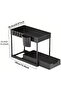 Under Cabinet Sliding Basket Organizer, 2-Tier Storage Organizer High Quality Under Cabinet Bathroom - 2