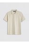 Peak New Season Beige Polo Collar Men's T-Shirt - 5