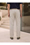 Beige Regular Fit Striped Men's Trousers - 3