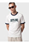 White Crew Neck Brooklyn Printed Men's T-Shirt