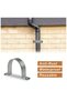 U Clamps Fastener Hanger Pipe Clamps Clip with Screw and Plug for Conduit Pipe Fixing Bracket and Support Water Pipe and Gas Pipe–10 Pcs (1/2 Inch) - 3