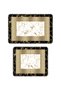 Bath Mat Set of 2 with Non-Slip Base and Washable 60X90 cm - 50X60 cm - 2