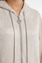 Hooded Zipper Detailed Textured Stone Set 1893 - 4