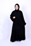 Classic Black Front-Open Abaya with Floral Hand Embroidery and Beaded - 2