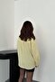 Women's Yellow Shirt Halter Neck Striped Long Sleeve Buttoned Woven - 5