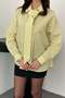 Women's Yellow Shirt Halter Neck Striped Long Sleeve Buttoned Woven - 4