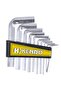 10 Piece Steel Allen Set Short Flat Corner Allen Key Set - 2
