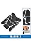 Universal Motorcycle Fuel Tank Sticker - Protective - Black - 2