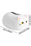 Cartoon cat tissue box - white, tissue holder, cat ear toothpick holder - 2