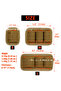 Storage Bags Elastic Insert Pockets Backpack Accessories Modular Panels Elastic Loops Cover Flashlight Pen Gear Brown - 2