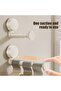 Extendable suction cup clothes hanger, no-drill wall-mounted clothes hook, space-saving foldable shelf, for bathroom & kitchen, white, 2-pack - 4