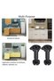 24 plastic cabinet legs, furniture legs, adjustable furniture legs (80mm-100mm), black plastic furniture legs. - 4