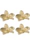 4-piece set of solid brass petal-shaped dressing table handles, suitable for cabinets, dressing tables, doors, and gold furniture accents.