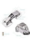 12 Cabinet Door Hinges and Hinge Screws, Wooden Door Hinges, 90° Surface Mount Hinges (80 Pcs), for Cabinets and Louvered Doors - 2