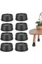 8 Pcs Heavy-Duty Adjustable Furniture Bed Risers, Multi-Height Lift Pads with Rubber Non-Slip Base for Table & Sofa