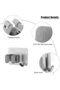 4-Piece Wall-Mounted Broom Holder, stainless steel tool rack with hooks for mops, silver 8x5.5cm - 4