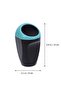 Portable trash can for vehicles, homes, and offices; waste storage bin (blue) - 2