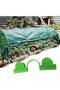 50-Pack Greenhouse Mounting Clips - Greenhouse Film Fixing Clips - Suitable for Gardens and Greenhouses - Green - 3