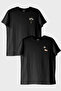 Daisy Patterned Black T-Shirt