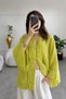 Oil Green Lace-Up Transparent Shirt - 5098 - 2