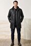Dean Black Genuine Leather Men's Coat