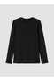 Vizyon New Season Black Crew Neck Women's T-Shirt - 5