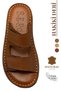 Genuine Leather Men's Slippers - Genuine Leather Men's Slippers with Soft Thick Soles C Tan - 6