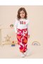 Girl's 2-3-4-5-6 Years Old Seasonal Ruffled Tiril Tiril Woven Pantalon Top and Bottom Set
