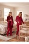 New Season Fuchsia Velvet Winter Long Sleeve Special Design Maternity Pajama Set with Breastfeeding Feature - 8