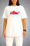 Oversize Singapore Flag and Map Chest Printed Unisex T-Shirt - 2