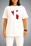 Oversize Peru Flag and Map Chest Printed Unisex T-Shirt - 2