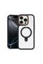Apple iPhone 14 Pro Max Compatible Case with Magring Stand Silicone Case Black