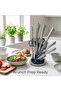8-Piece Kitchen Knife Set with Countertop Holder, Scissors & Sharpener, Ultra-Sharp Chef Knives for Meat & Vegetable Prep, Ergonomic Handle Cooking Cutlery for Home Kitchens & Chefs - 6