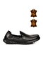 Black Men's Genuine Leather Smart Casual Loafer Shoes Memory Comfortable Sole Sensitive M599 m
