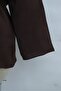 Asymmetrical Cut Lace-Up Oversize Modal Tunic - K. Brown - 4