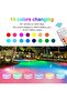 Submersible LED lights, waterproof underwater multi-color pool projection lights, with remote control, ground pool lighting (4-pack) - 4