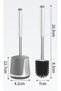 Toilet brush, bathroom cleaning brush, long soft bristle brush, floor-standing toilet brush, household bathroom cleaning. - 2