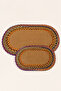 Riva 2-Piece Wicker Weave Bath Mat Set 50X80 & 40X60 cm Decorative Mat Suitable for Indoor and Outdoor Use - 2