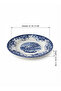 Earthenware Classic Blue Windmill & Floral Pattern Salad Plate, 8.1 Inch, White - 2