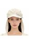 Women's Y2K Kawaii Beret, with detachable bunny ears and a bow, tweed painter's hat, cute everyday fashion hat. - 3
