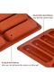 Two-piece silicone mold set, suitable for making cereal bars and rectangular energy bars, 8-compartment - brown. - 2