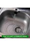 2-in-1 80mm Sink Drain Basket & Plug, Compatible with IKEA Atlant & Domsjö Siphon Systems - 4