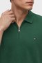 Cotton Blend Regular Fit Half Zipper Polo Collar t Shirt Men's Polo Collar t Shirt - 4
