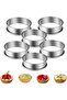 12-Piece 8.5x2.5 cm Stainless Steel Non-Stick Mousse Cake Ring Set