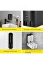 2-Piece Refillable Wall-Mounted 350 ml Shampoo & Soap Dispenser Pump - ABS Plastic - Black - 4