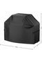 Outdoor BBQ Cover - 178x61x112 cm - BBQ Protective Canopy - 210D Oxford Cloth - Suitable for Outdoor Use - Black - 2