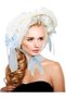 Victorian style Lolita style flat hat for girls and women, tea party sun hat, lace bow, flower ribbon straw hat - 2